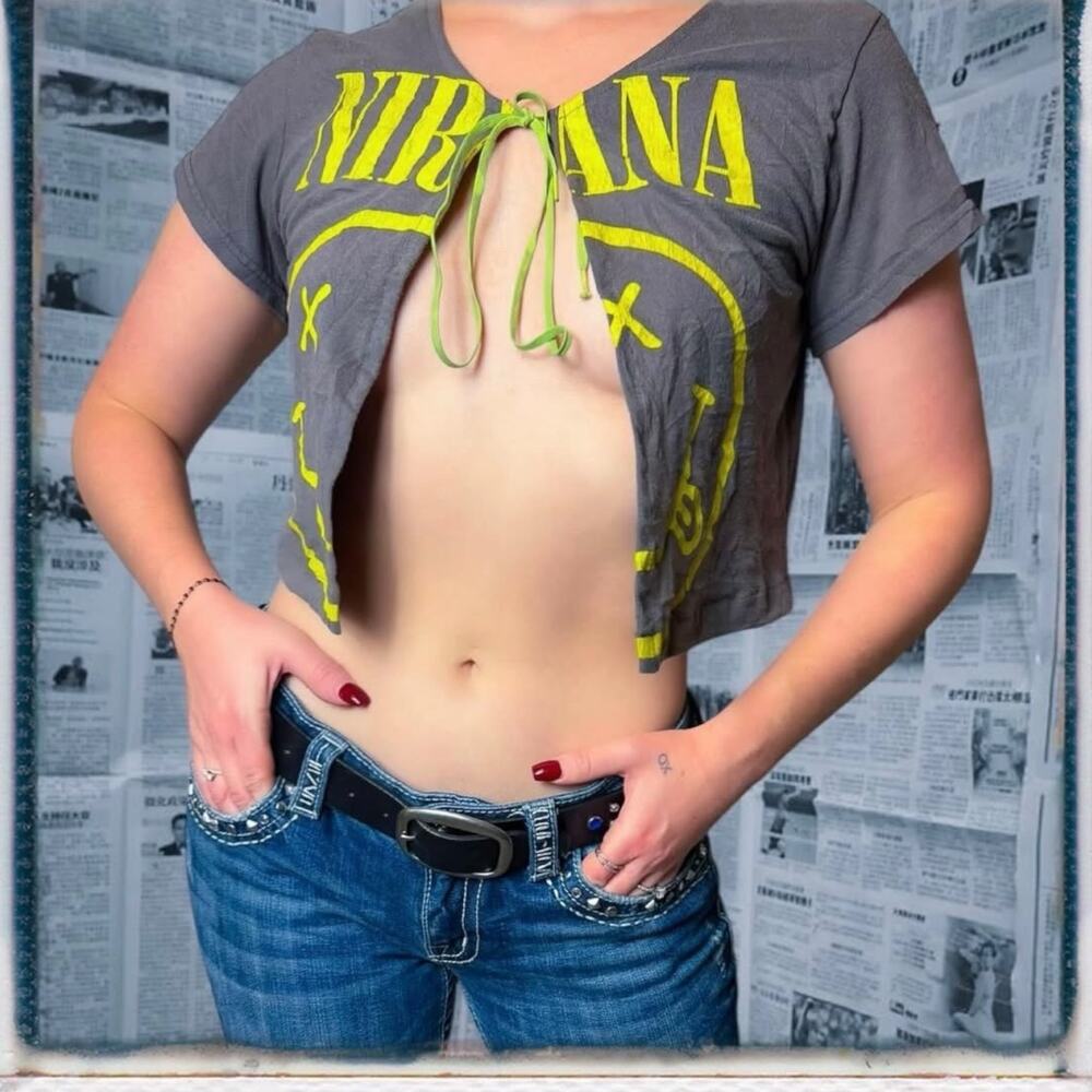 Reworked Nirvana Crop Top